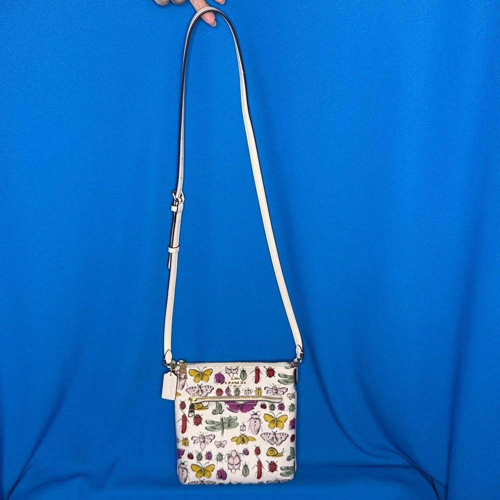 EUC COACH MINI ROWAN FILE CREATURE / INSECT / BUG PRINT CROSSBODY / SHOULDER BAG - Picture 17 of 17